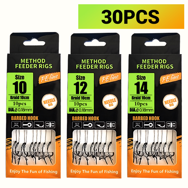 Carp Fishing Rigs Pre Tied, Me - Fishing Hook Barbless 评论和价格