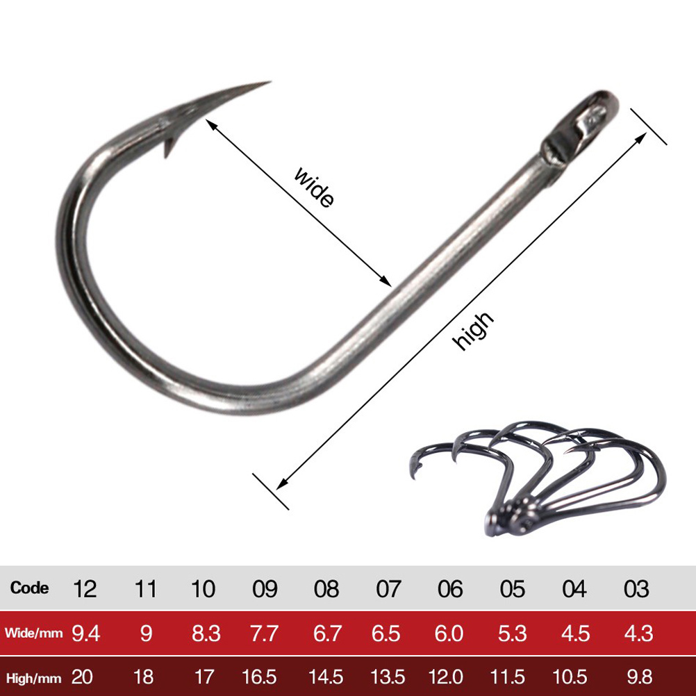 100-400pc/Box 3#-12# Carp Fish - Fishing Hook Circle 评论和价格
