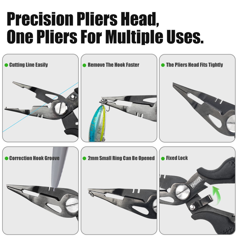 Kingdom Fishing Pliers Multifu - Fishing Hook Stainless Steel 评论和价格
