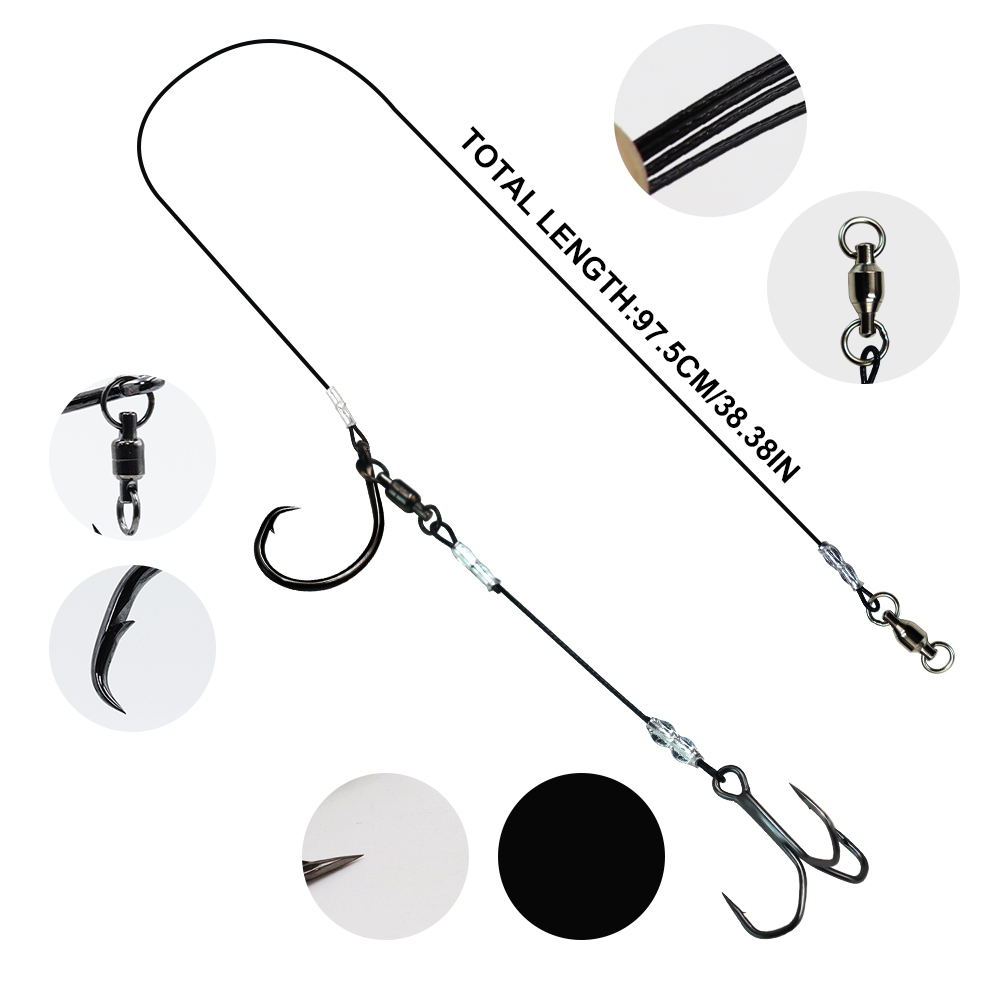 ZYZHE 1/3/5pcs Stinger Rigs Li - Fishing Hook Circle 评论和价格