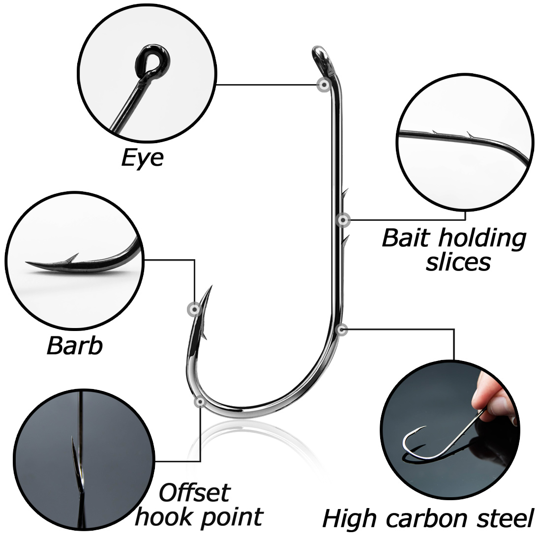 9KM Baitholder Fishing Hooks 5 - Fishing Hook Circle 评论和价格