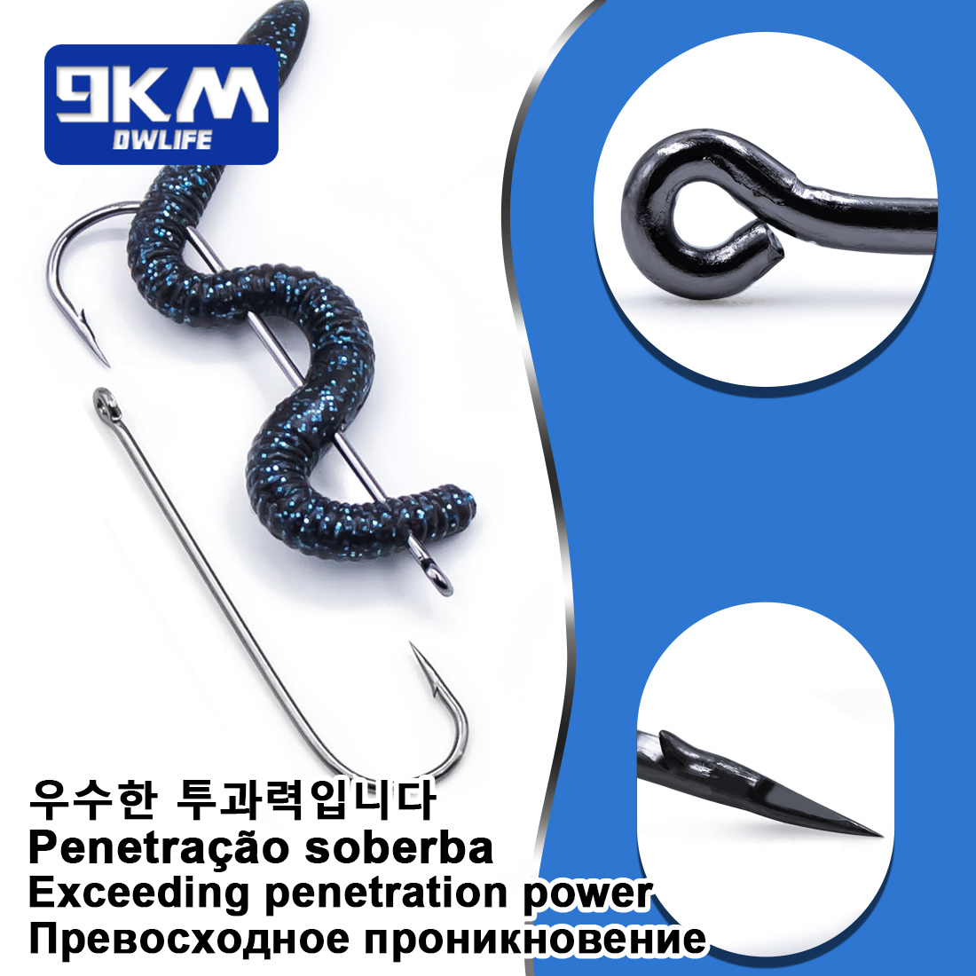 9KM Aberdeen Hooks Long Shank  - Fishing Hook Barbless 评论和价格