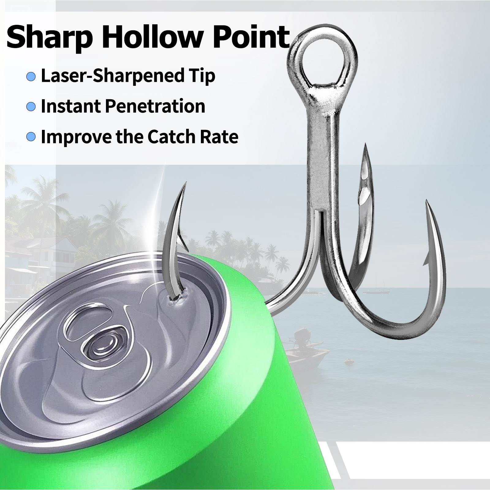 9KM Saltwater Treble Hooks 3X  - Fishing Hook Offset 评论和价格