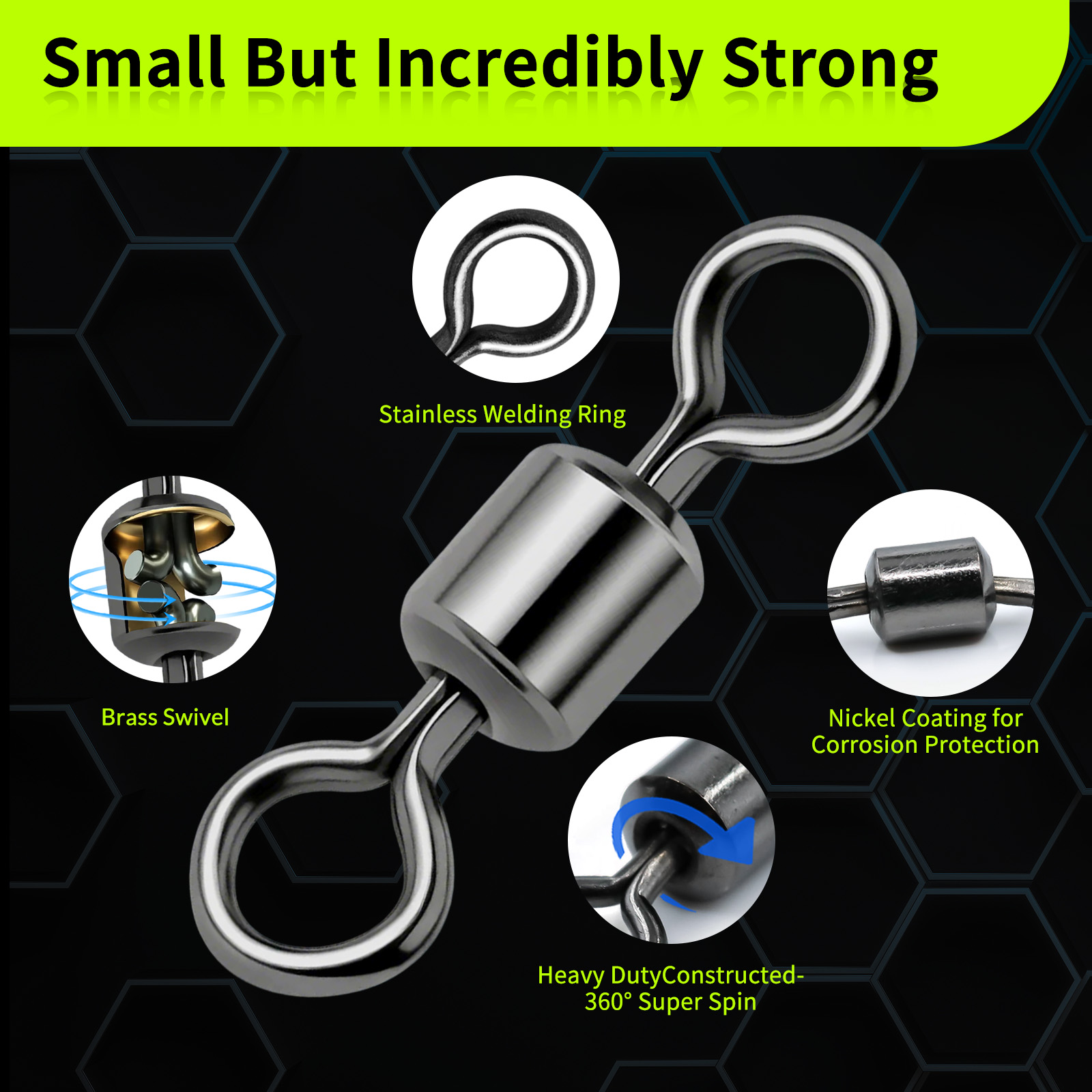 Fishing Rolling Barrel Swivel  - Fishing Hook Barbless 评论和价格